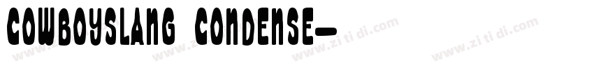 Cowboyslang Condense字体转换
